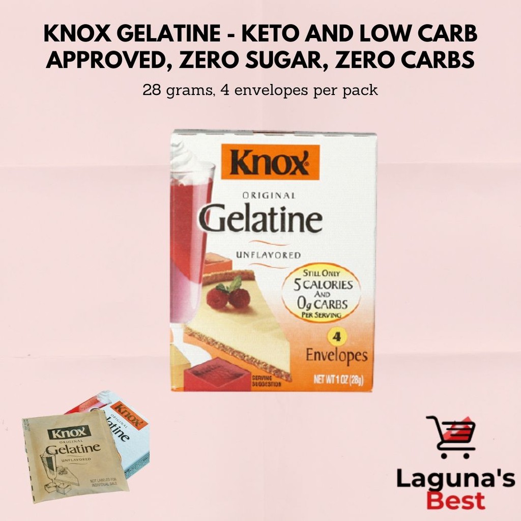 Knox Gelatine Keto and Low Carb Approved 28 grams, 4 envelopes per