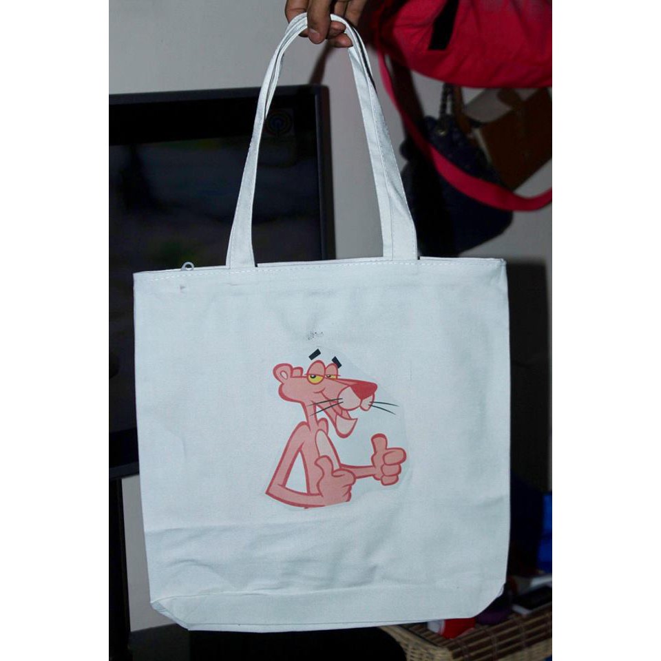 Pink panther tote bag miniso online