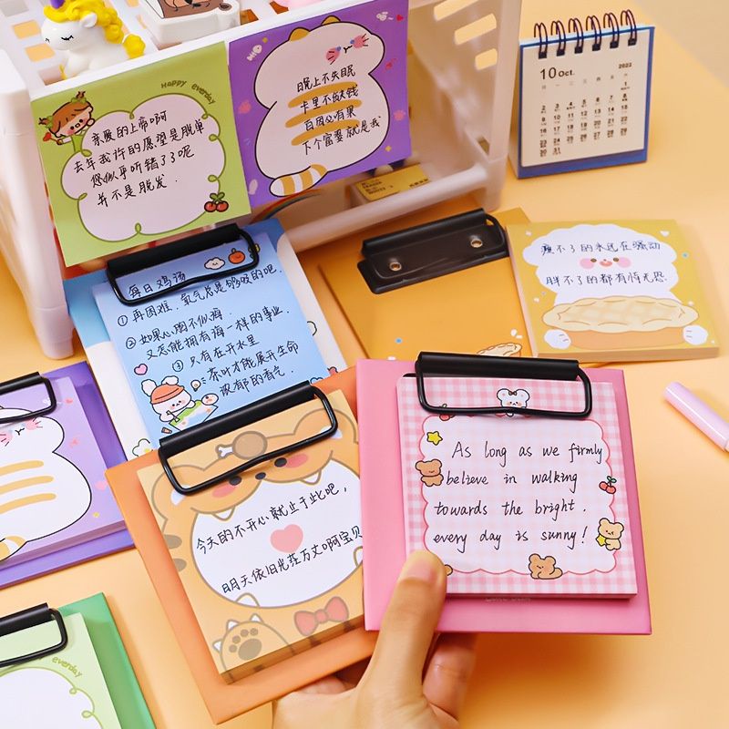 Cute Mini Clipboard with Memo Pads Message Note Work Planner Diary ...