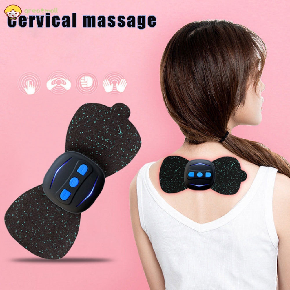 Portable Mini Electric Neck Massager Cervical Massage Stimulator Pain  Relief Kit