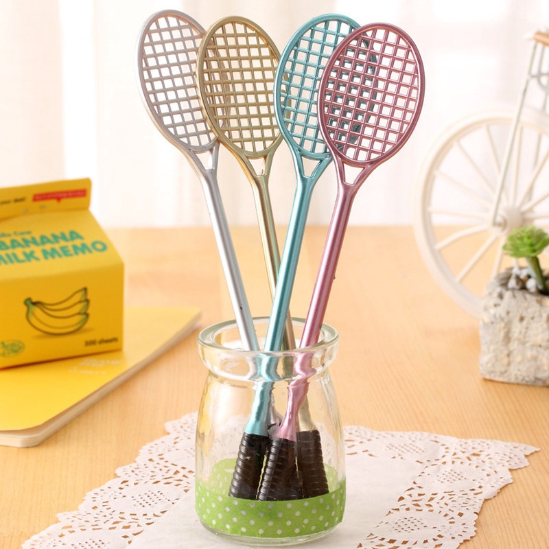 4 PCS creative badminton racket shape gel pen stationery | Shopee ...