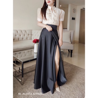 Lady barong outlet with black skirt