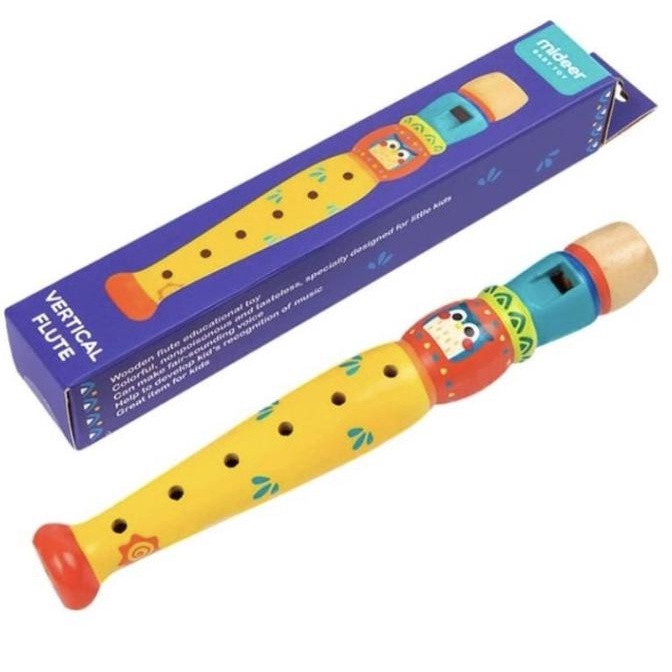KAYU Vertical flute Mideer, Child wooden flute, wooden flute Shopee