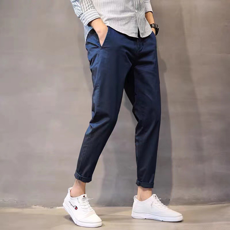 HUILISHI Chino Pants for Men Quality 4 Colors Cotton Soft Regular Size ...