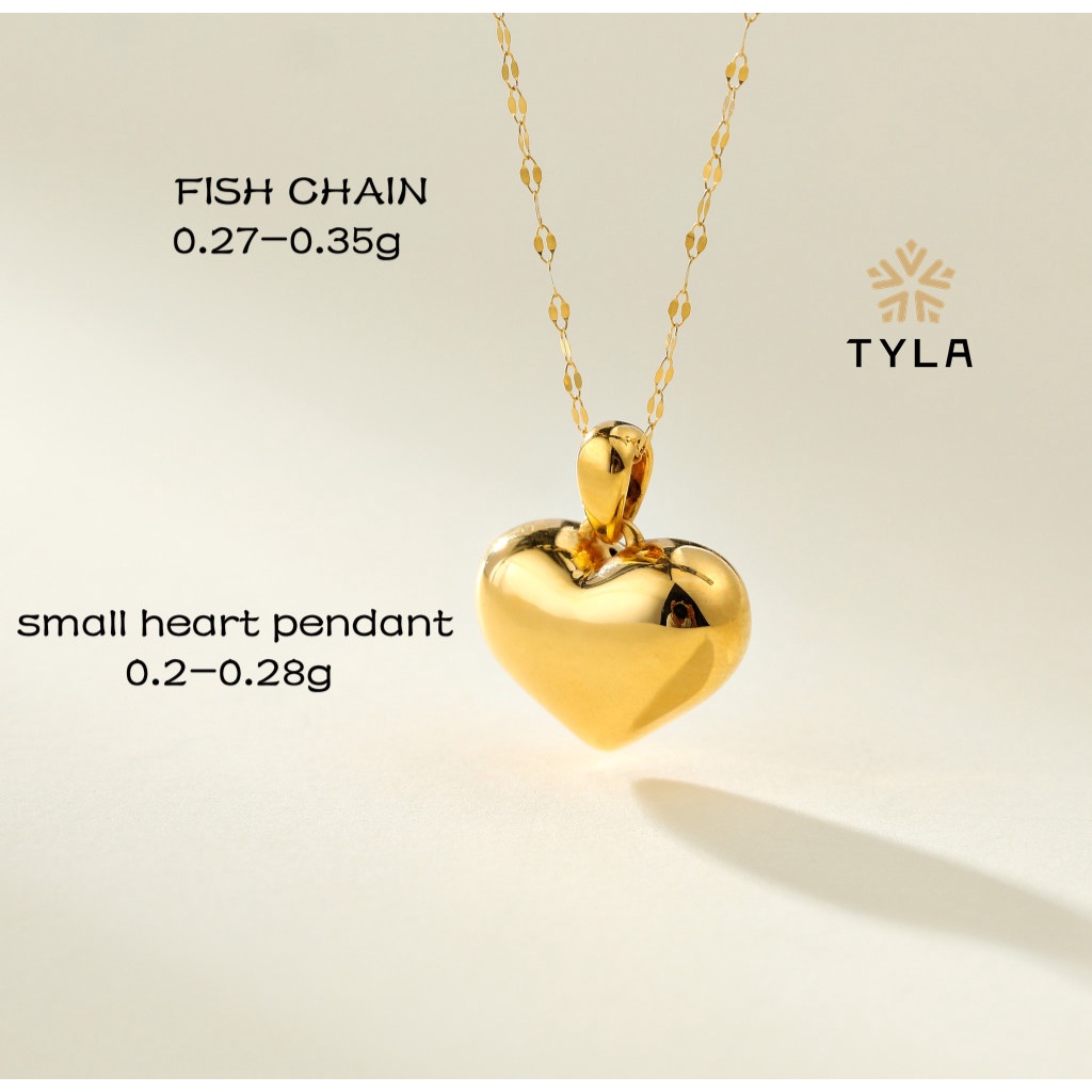 Tyla 18K Gold Necklace Pendant Big Heart Necklace For Women Jewelry ...