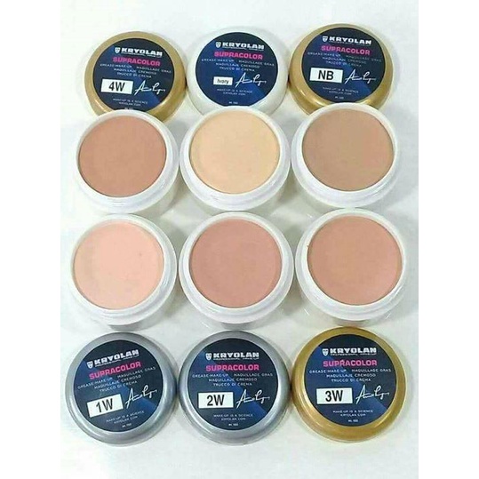 Supracolor(Keryolan) 9 Colours Foundation Cream 10g Supra Kryolan ...