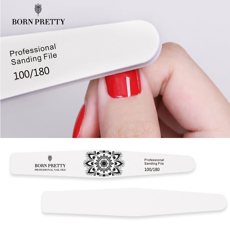 Born Pretty Nail File Washable Sanding Polishing Manicure Pedicure ...