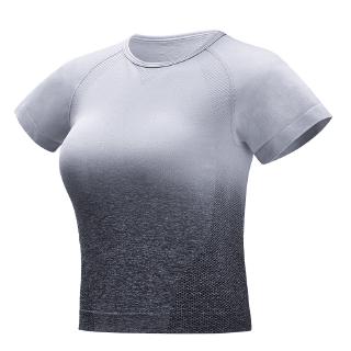 Women's Activewear seamless upgrade section gradient wicking short sleeve /  sexy sports bra yoga clothes Workout clothes fashion T-shirt