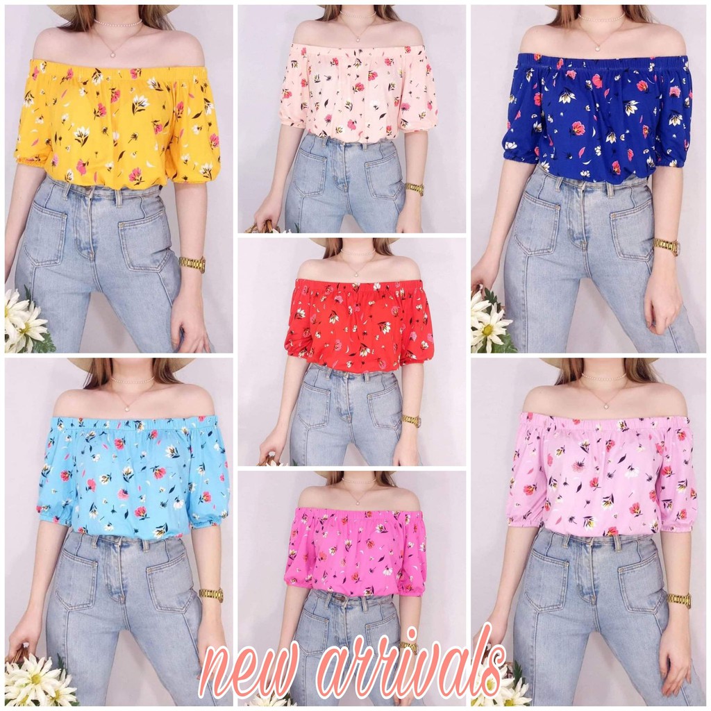 Lily Floral Off The Shoulder Top For Women, Korean Style Top, Fashion Off  Shoulder Top, S-L FRAME