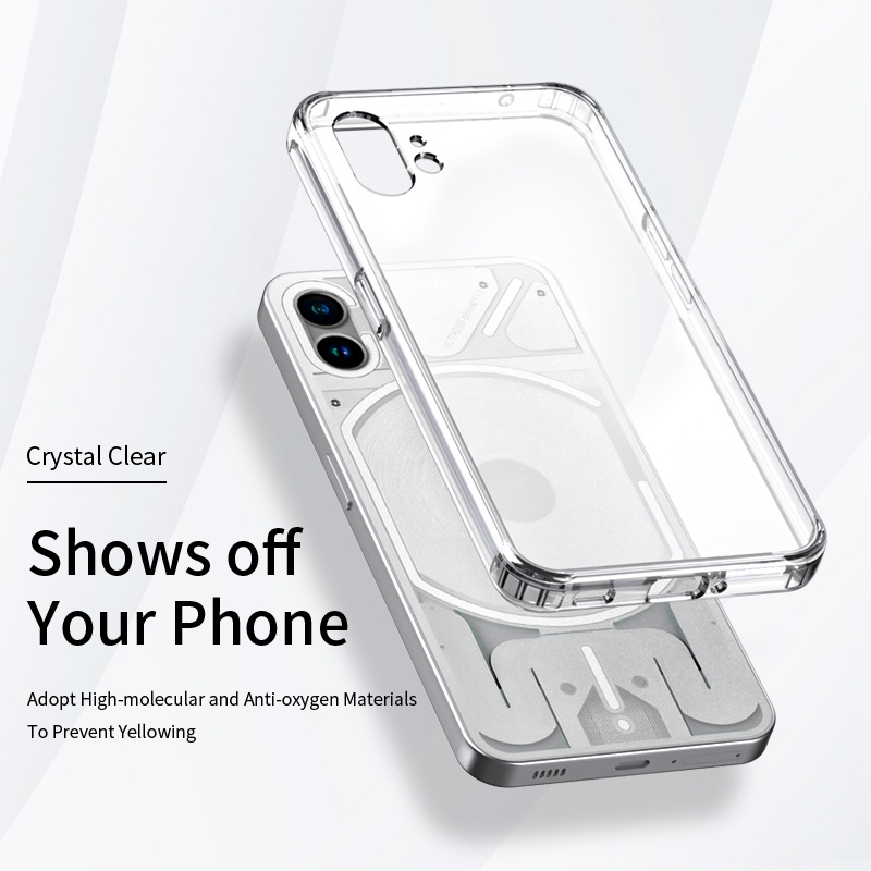 For Nothing Phone 1 ,2a Case ELVEV Crystal Clear Ultra Thin PC Anti ...