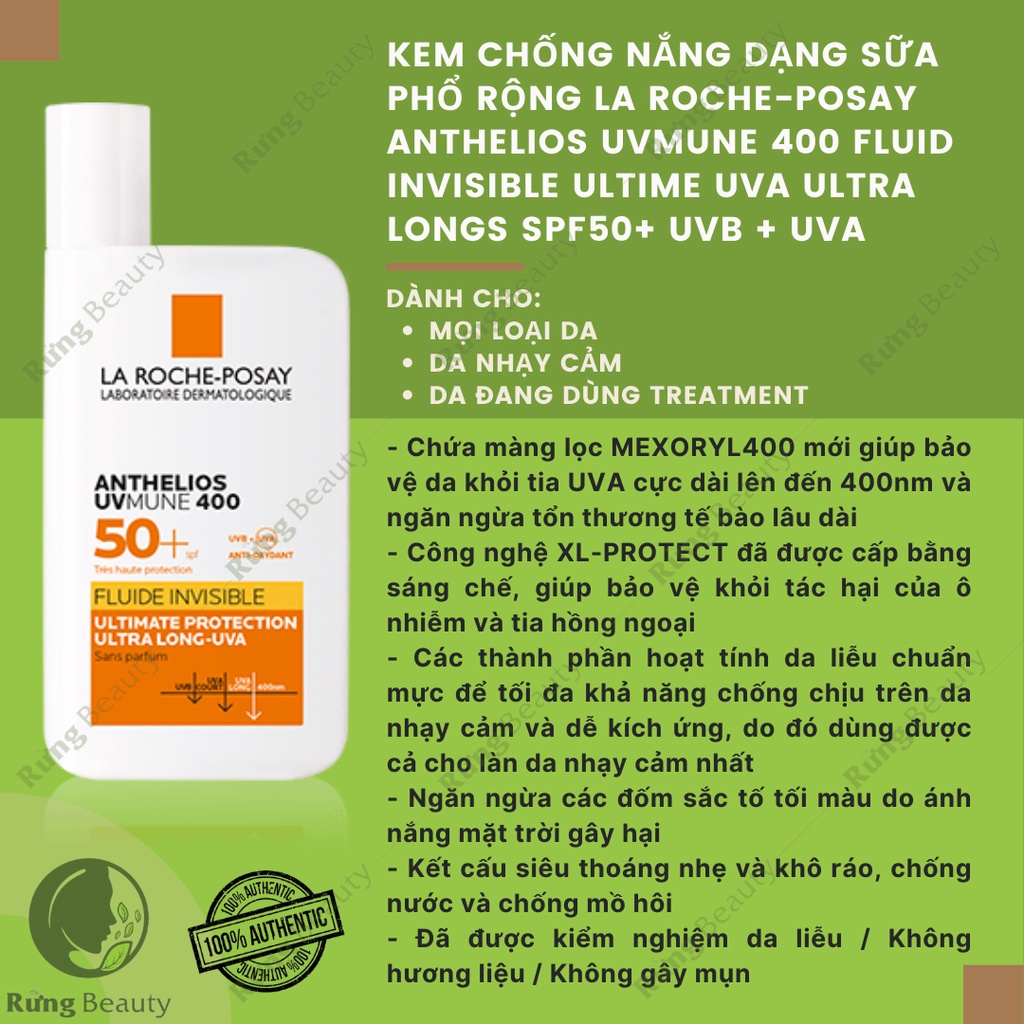 La ROCHE-POSAY ANTHELIOS UVMUNE 400 FLUID INVISIBLE ULTIME UVA ULTRA ...