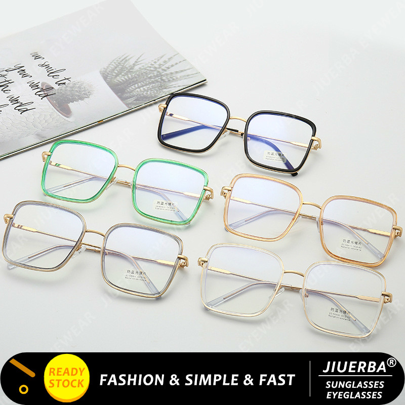 【replaceable Lens】cod Anti Radiation Glasses For Women Korean Fashion Style Oversized Square