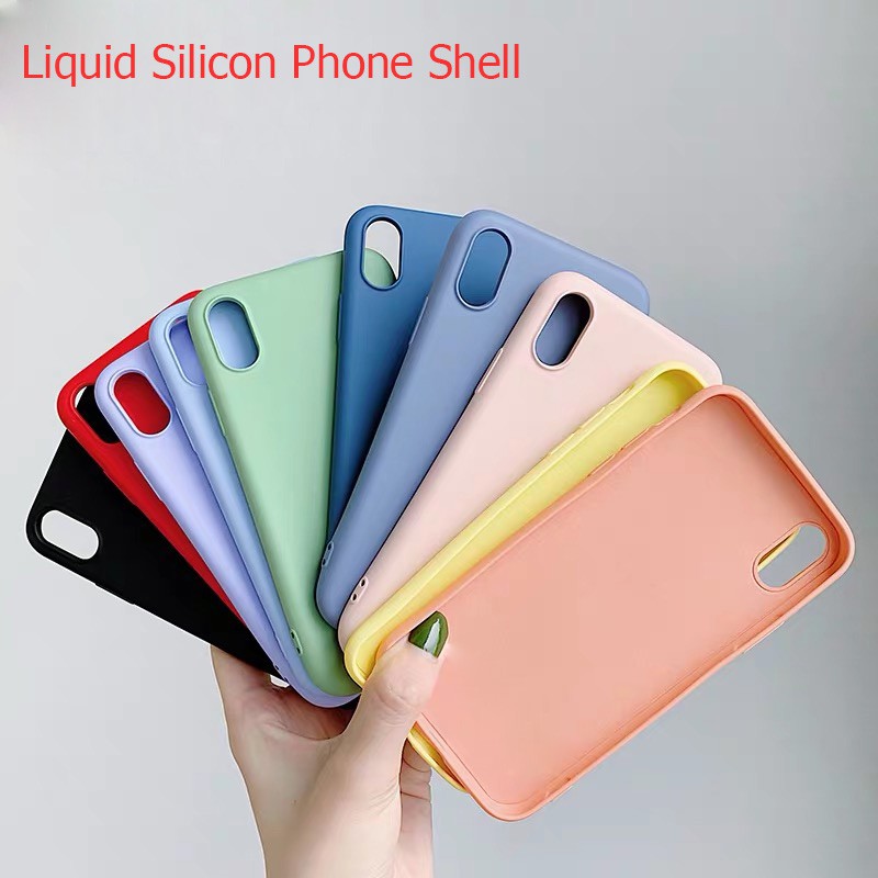 iPhone 6 6S 7 8 Plus X XS MAX XR Liquid Silicon Rubber Soft TPU Silicon ...