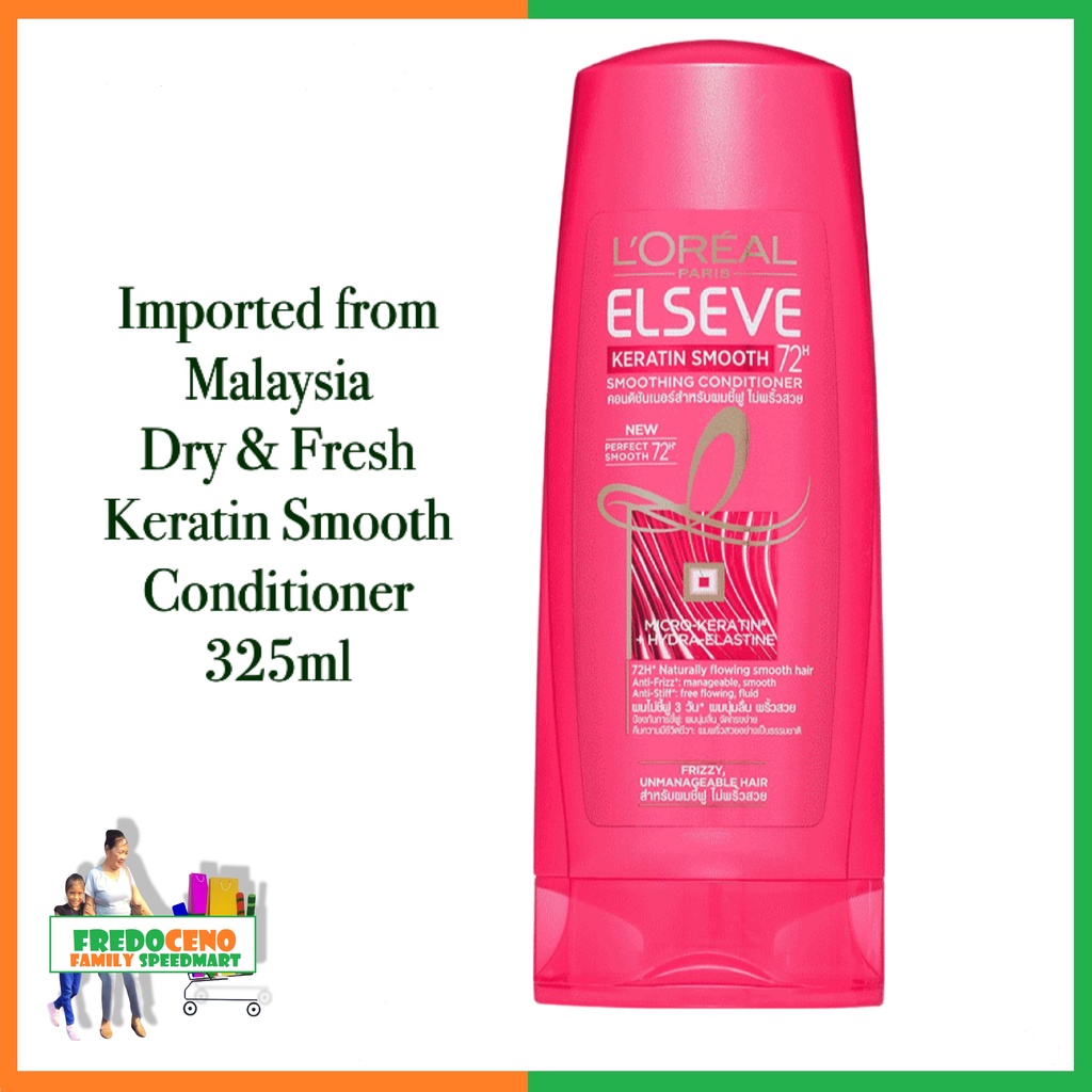 Elseve Conditioner Keratin Smooth 325ml (Imported from Malaysia