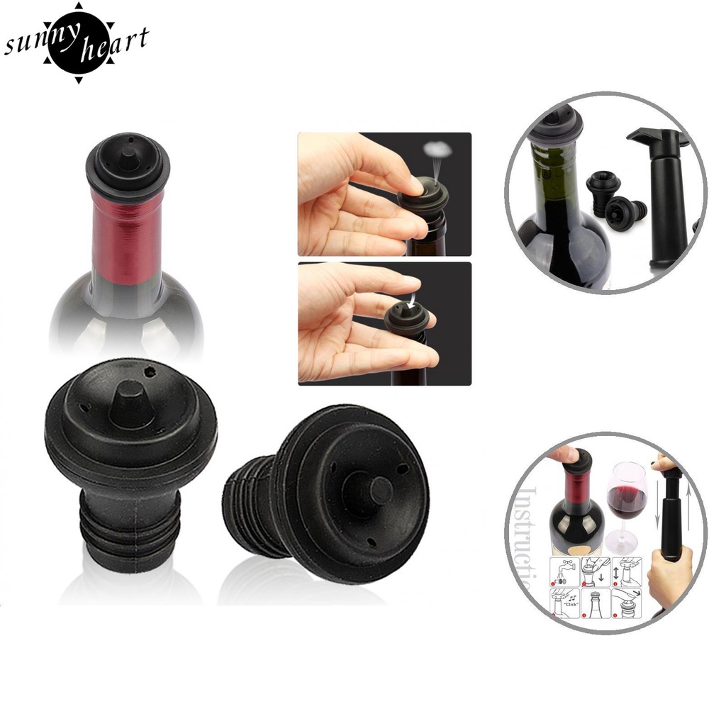 New* Mini Bottle Cap Champagne Wine Vacuum Pump Bottle Caps Set Good