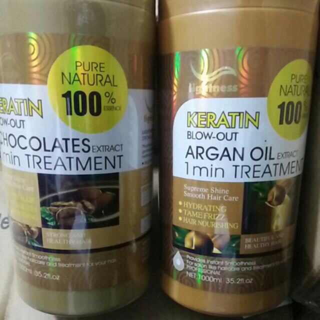Lightness keratin blowout chocolate argan oil treatment Shopee Philippines