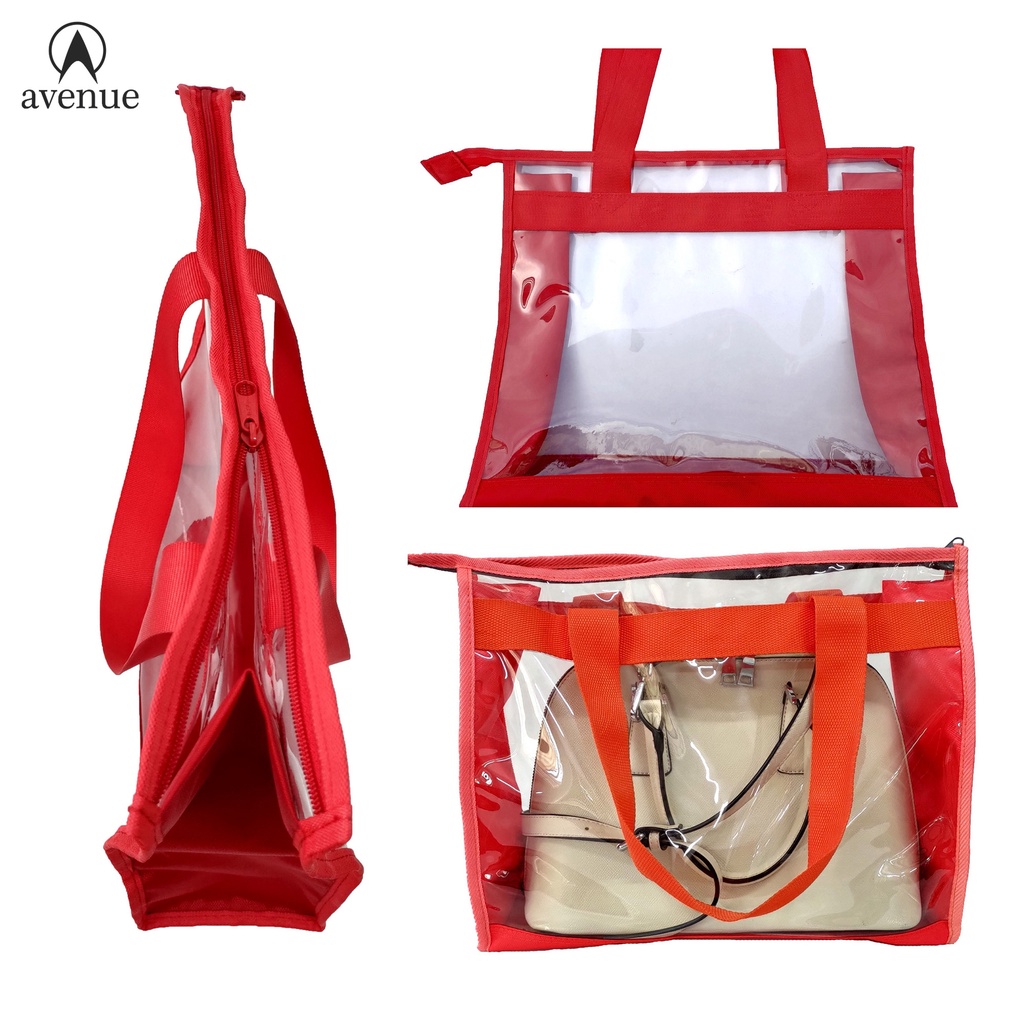 PVC Transparent Bag Clear Transparent Women Tote Bag Eco Bag Dust Bag Plastic Bag