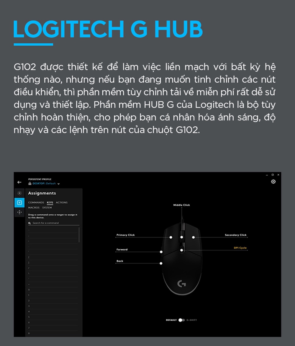 Logitech G102 Lightsync wired gaming mouse - RGB customization, 6 ...