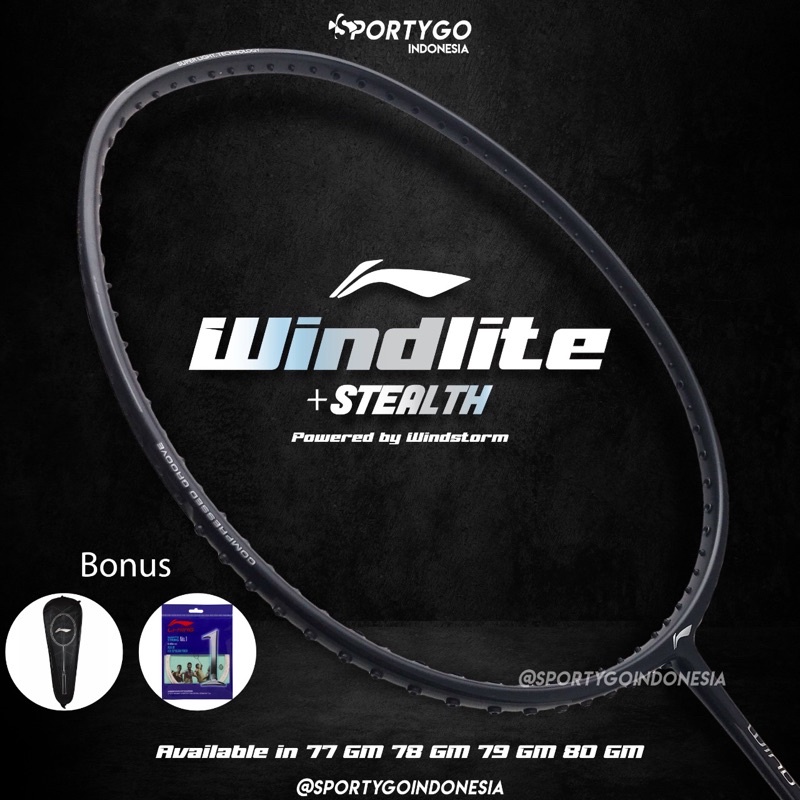 Badminton Racket LiNing Windlite Stealth ORIGINAL/Wind Lite Shopee