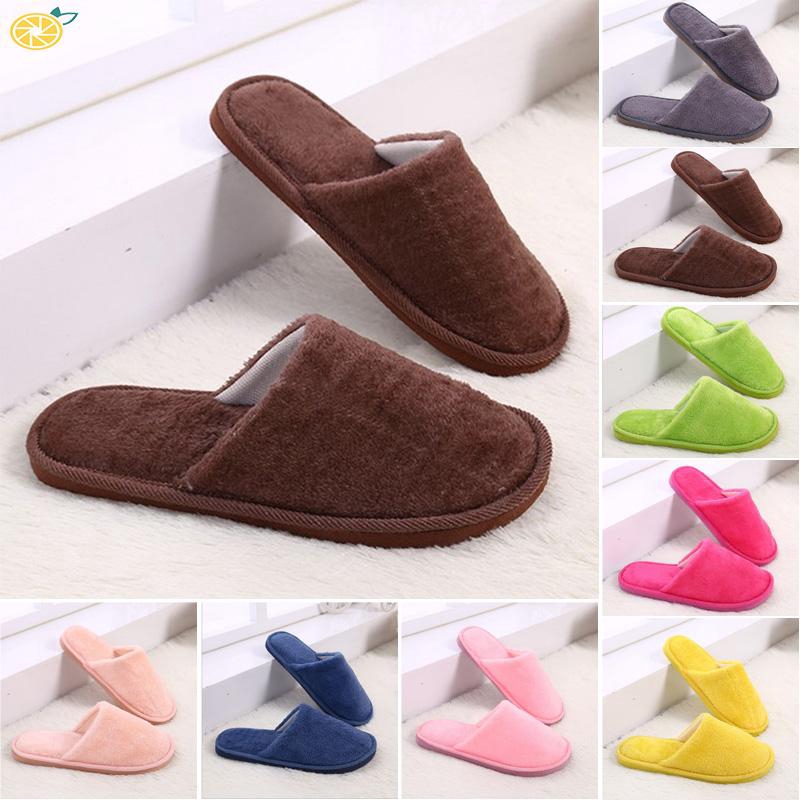 Mens Womens Indoor Slippers Soft Comfy Winter Warm Home Bedroom