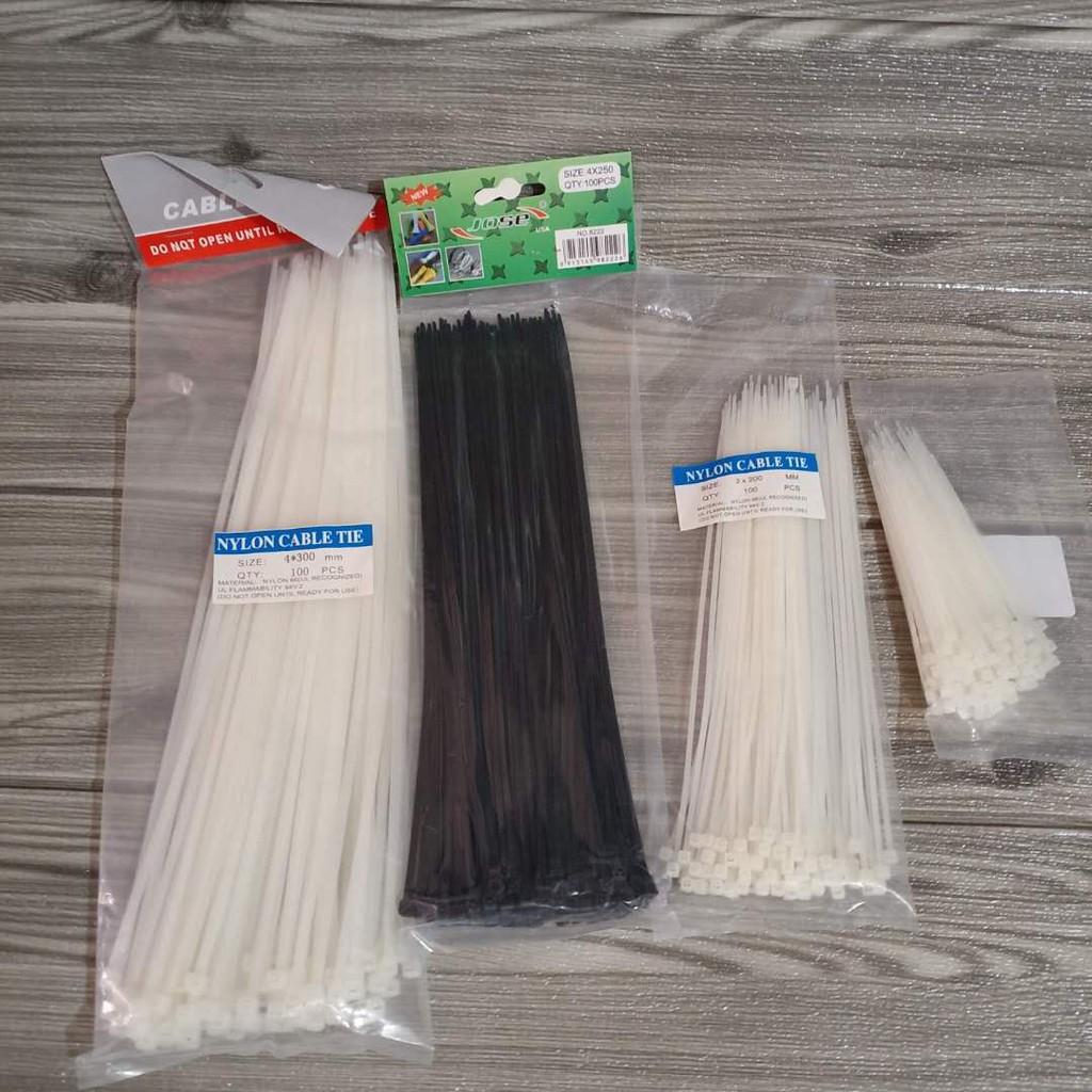 White Cable With Nylon Tie 6 Inches 8 Inches 10 Inches 12 Inches 