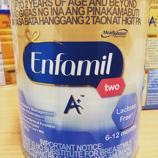 Enfamil a+ best sale two lactose free