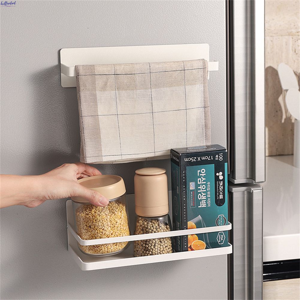 Fridge Rack Organizer Metal Spice Storage Shelf Spice