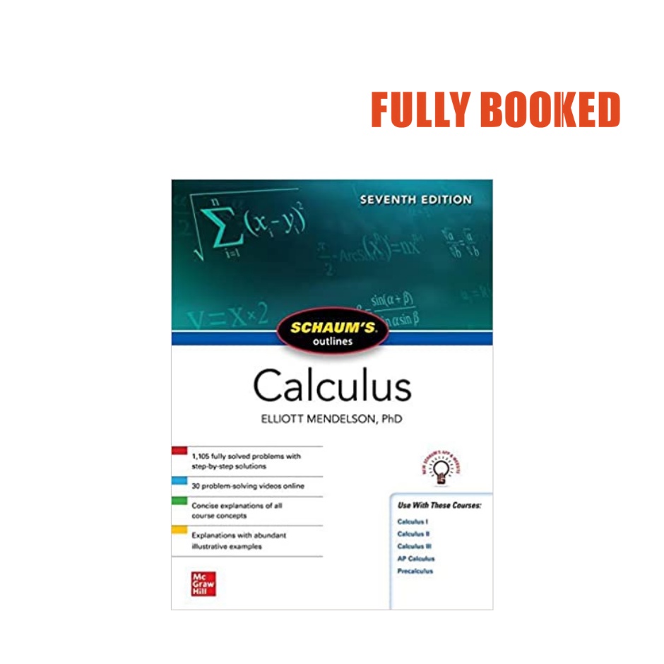 Schaum's Outline of Calculus, 7th Edition (Paperback) by Elliott ...