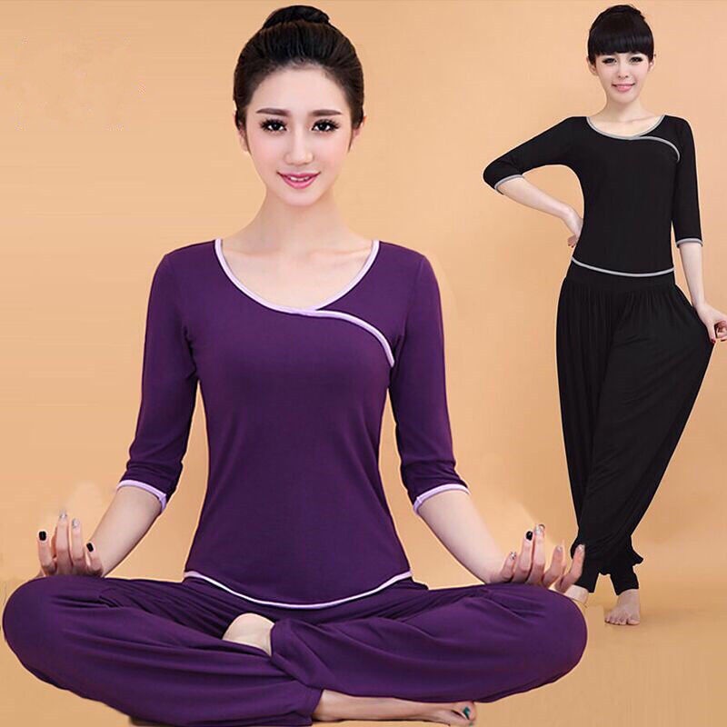 2021 Modal Yoga Clothes Suit Sportswear Female Gym Wear Running Suit ...