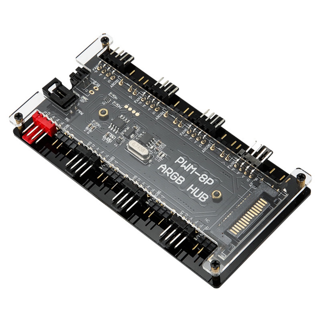 Sync CPU 5V 3pin LED Splitter RGB Hub For Extended Motherboard Cooling