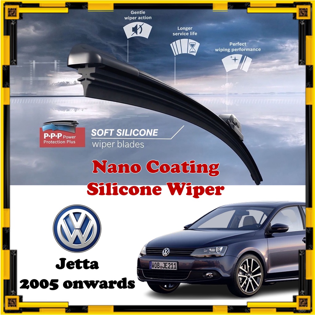 Volkswagen Jetta Nano Coating Soft Silicone Car Wiper Blades 1 Pair