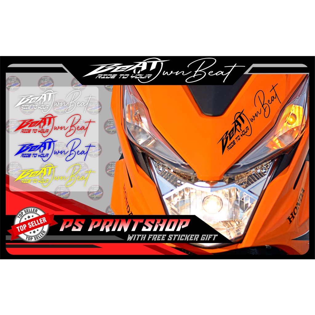 Beat Ride to Your own Beat Signature Cut-out Sticker Decals Durable ...