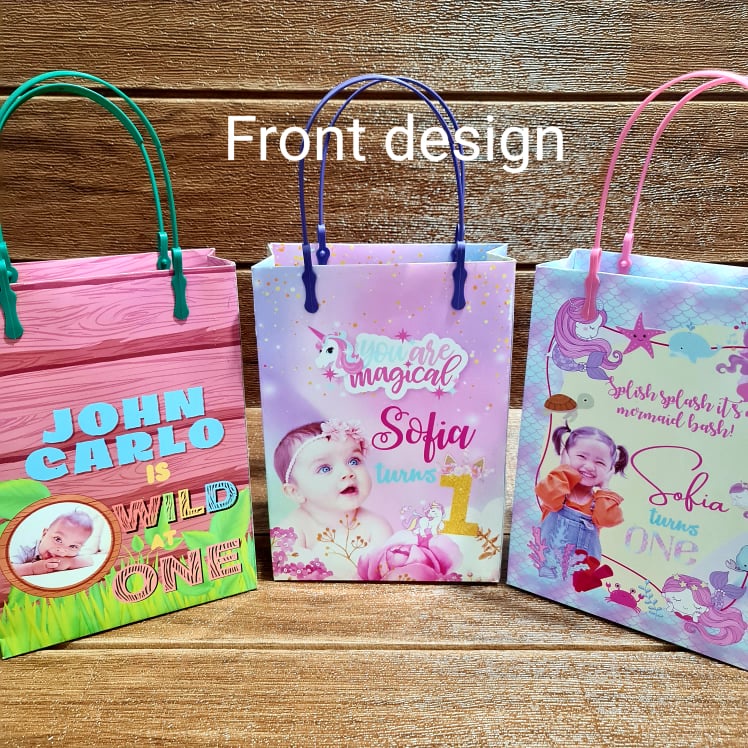 Customized paper bag loot bag candy box any occasion | Shopee Philippines