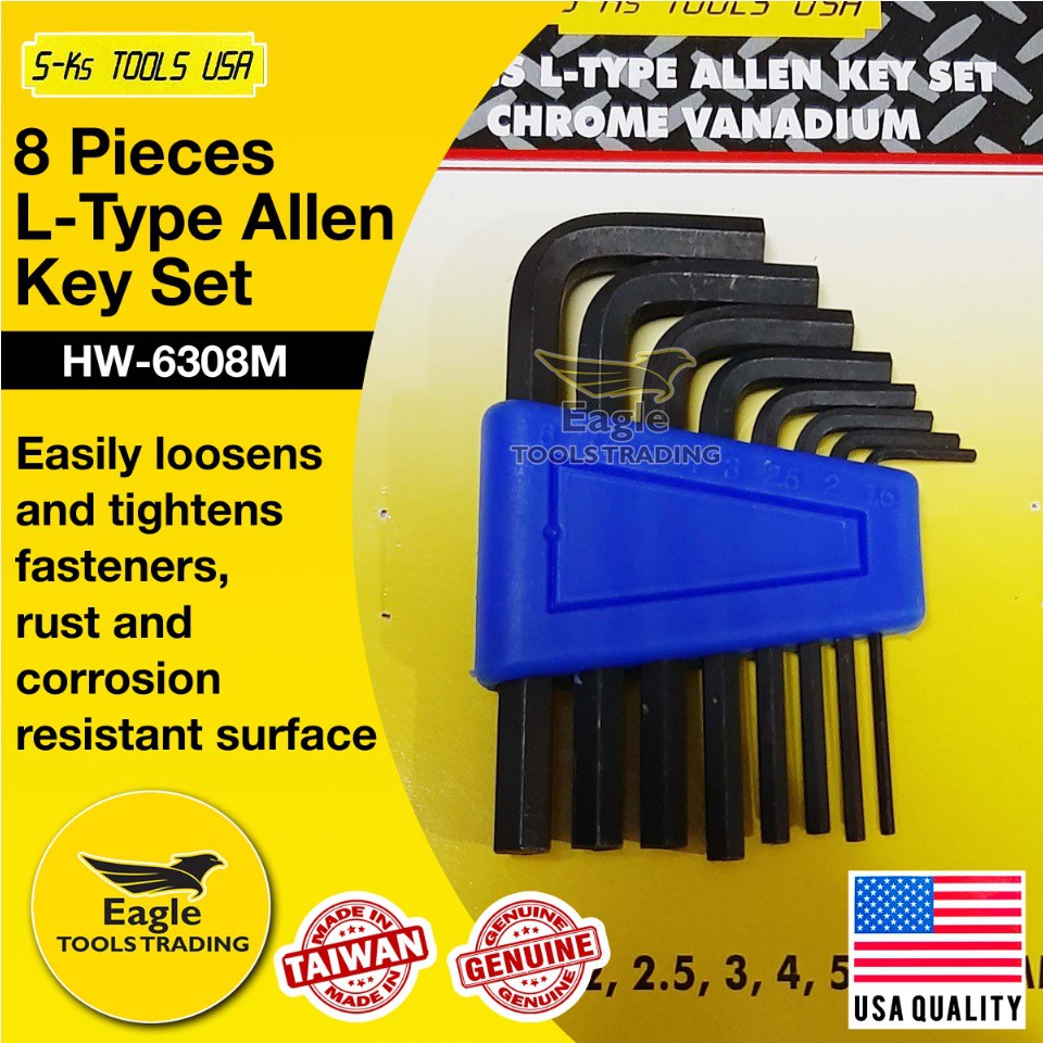 SKs Tools USA Allen Key Wrench Set Metric Ltype allen key wrench