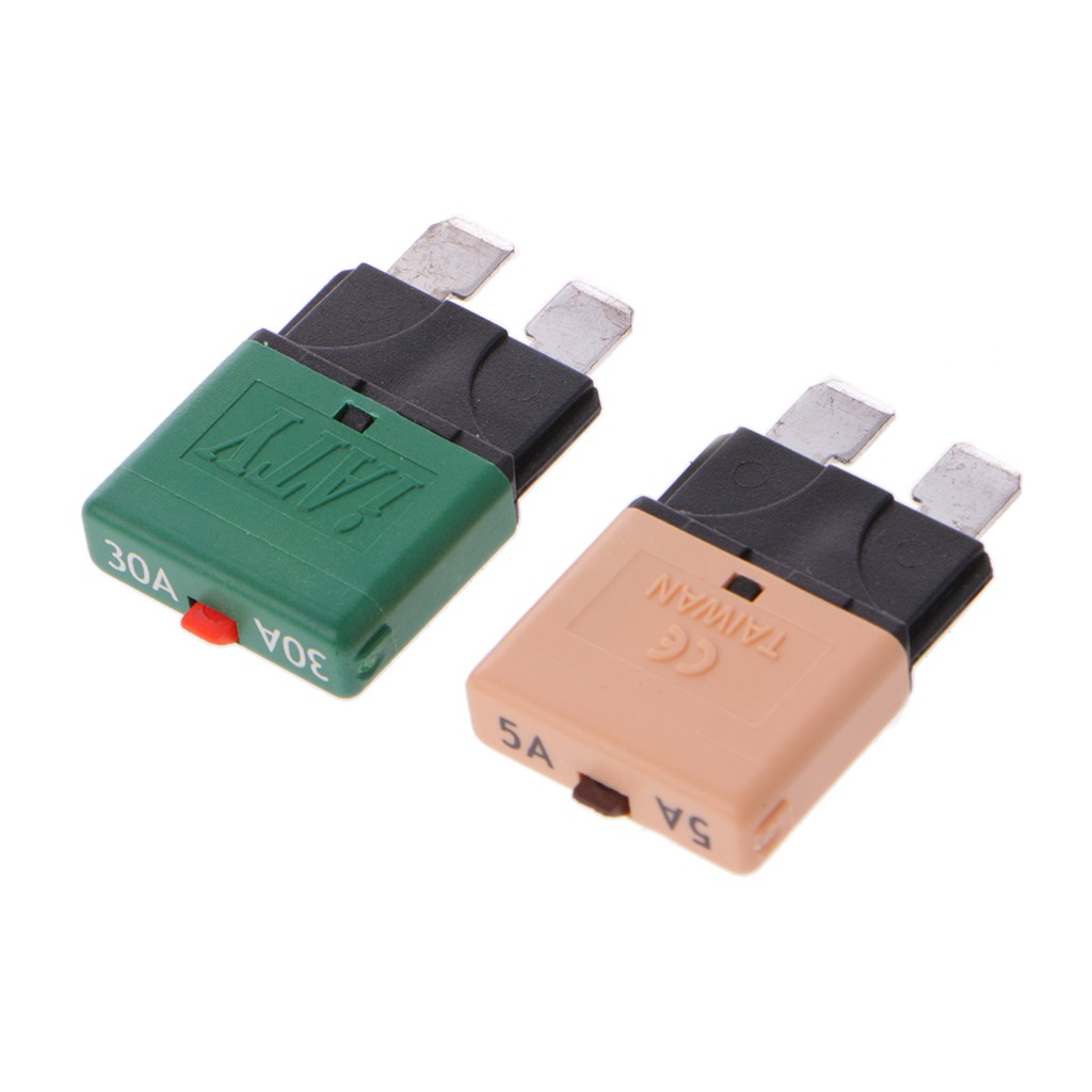 28V Resettable Circuit Breaker Blade Fuse – 5–30A Manual Reset, For Marine, Rally & Automotive (10A Shown)