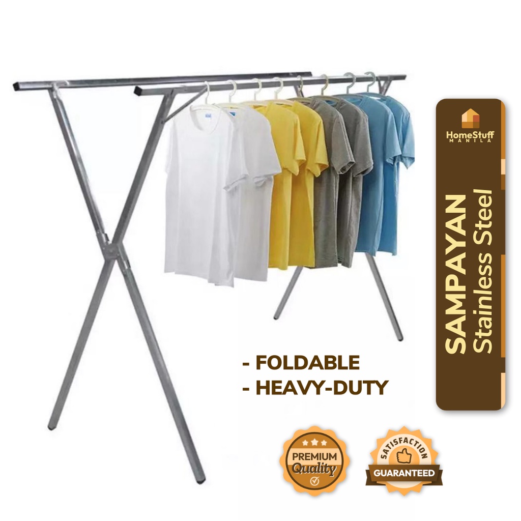 BIG SALE!! Foldable Sampayan Foldable Clothes Drying Rack Indoor and ...