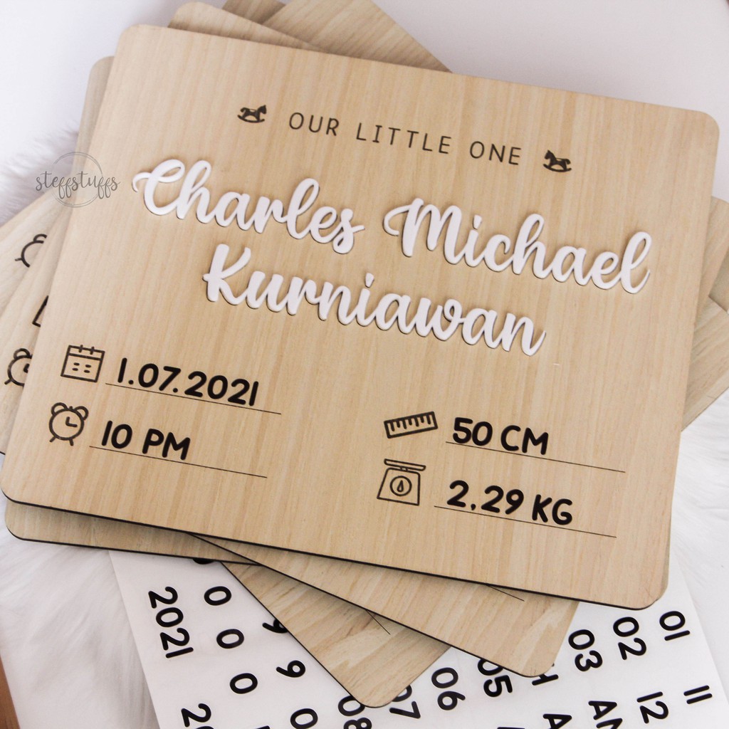 CHARLES HOSPITAL BOARD | Baby Biodata Name Plate Newborn Baby Letter ...