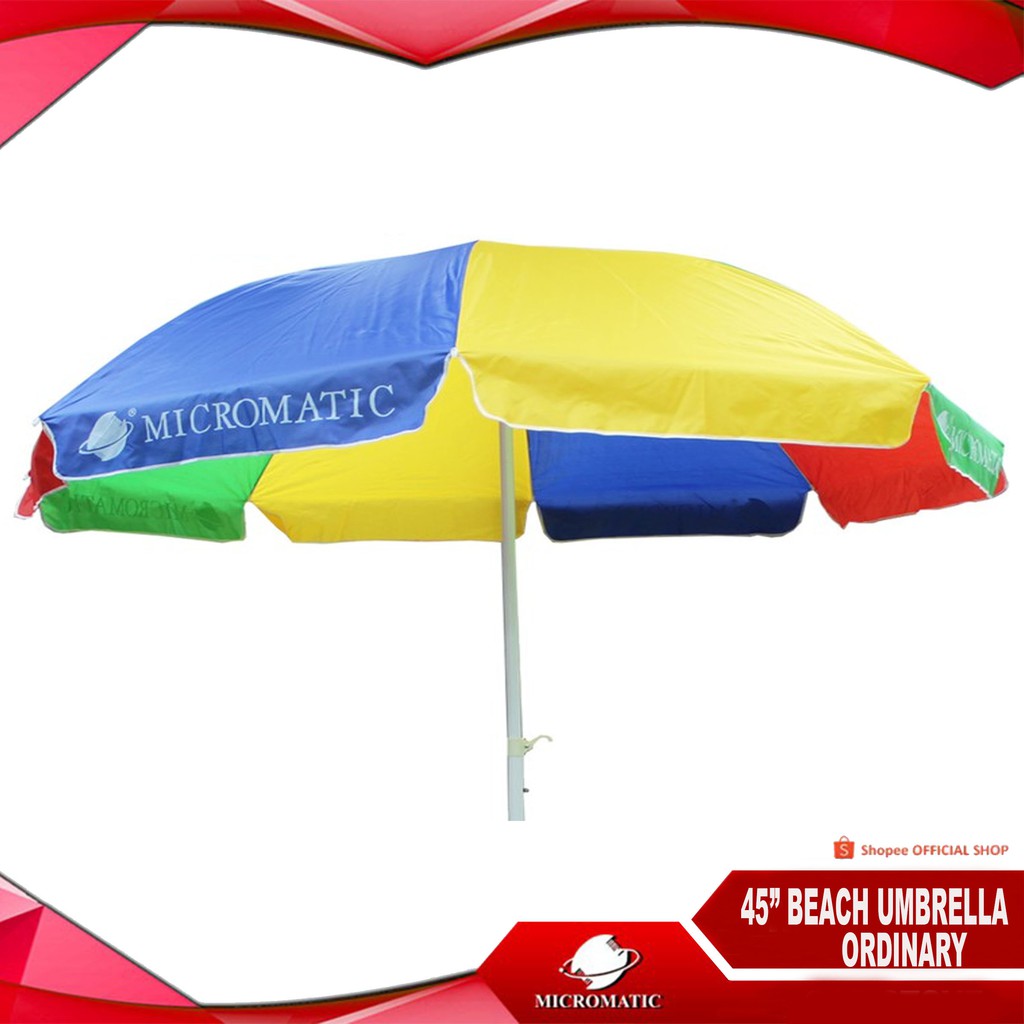 Micromatic 45" ORDINARY Standard Round Beach Umbrella Shopee Philippines