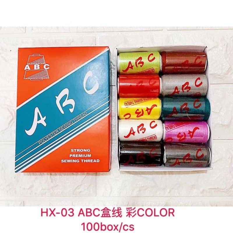 ABC 100% Polyester Color Sewing Thread | Shopee Philippines