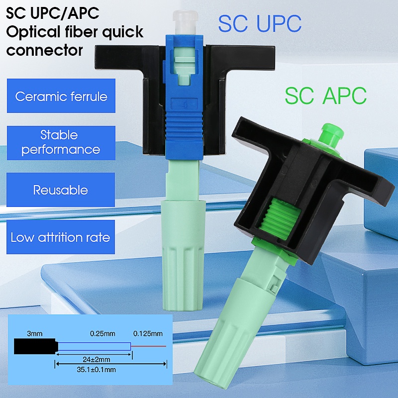 Pcs Comptyco Fiber Quick Connector Ftth Cold Splicing Tool Sc Upc Sc