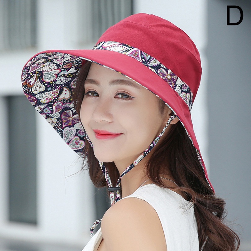 Women Fashion Korean Sunhat Summer Beach Bowknot Wide Brim Sun Hat ...