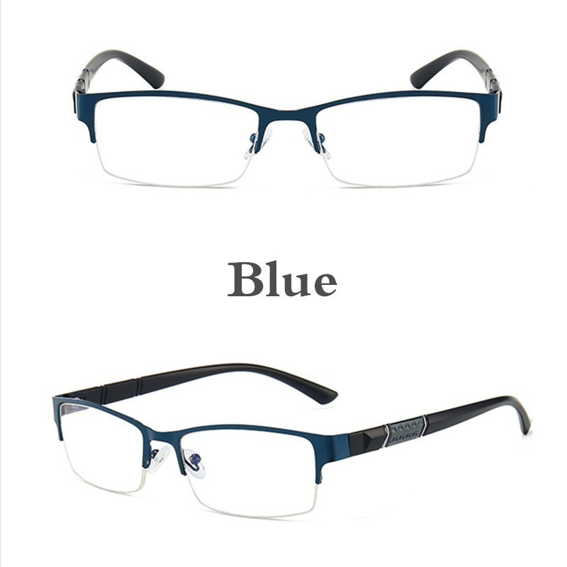 Blue Light Blocking Reading Glasses High Quality Metal Half Rim Glasses