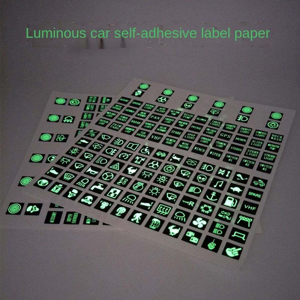 Car Window Control Panel Switch Sticker Floodlight Lifter Modified Neon ...