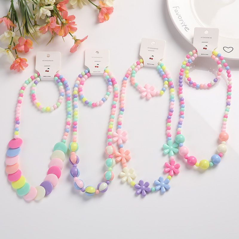 Korean version candy-colored necklace with children's jewelry beads ...