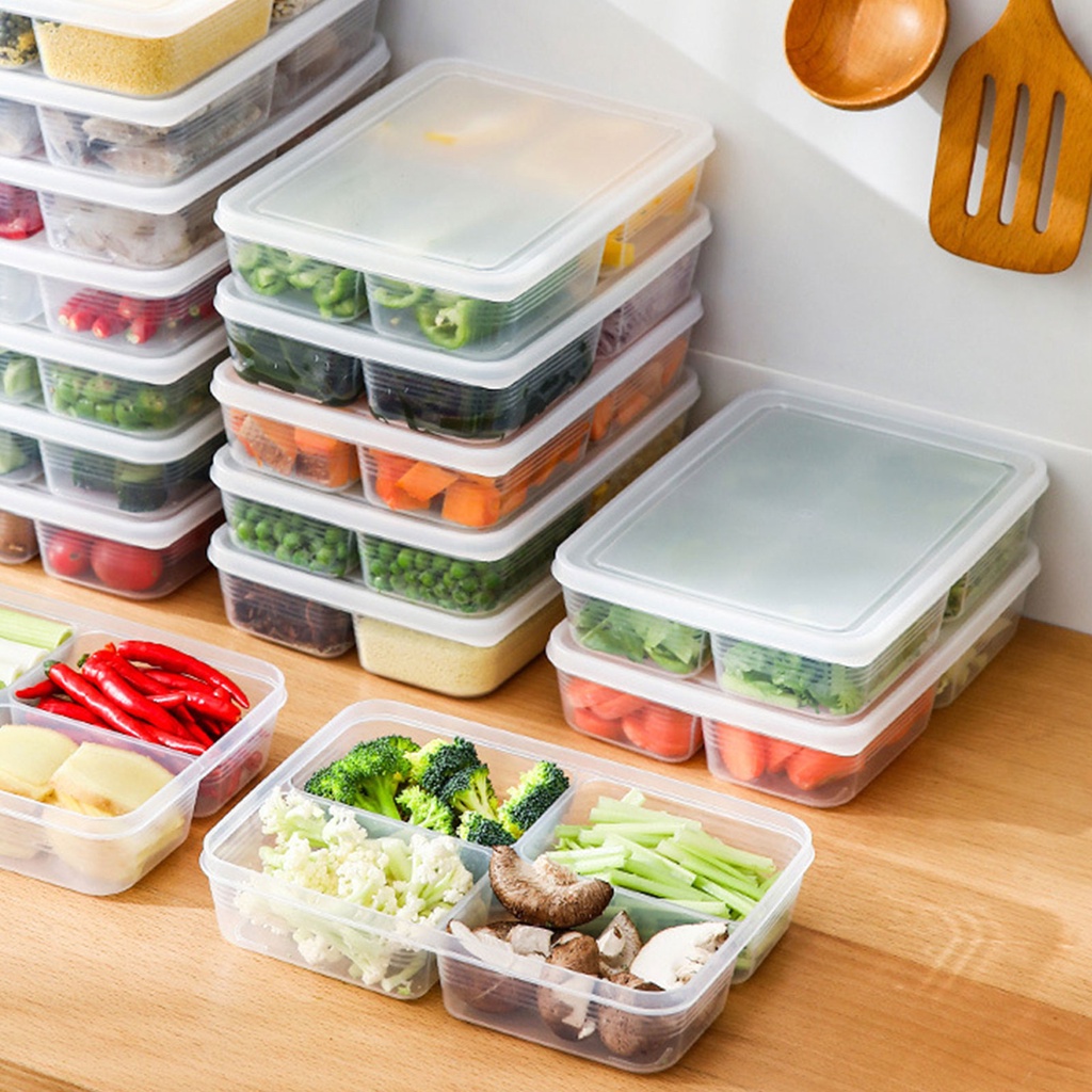 Four-compartment Packing Box Meal Prep Container Dustproof 4 ...