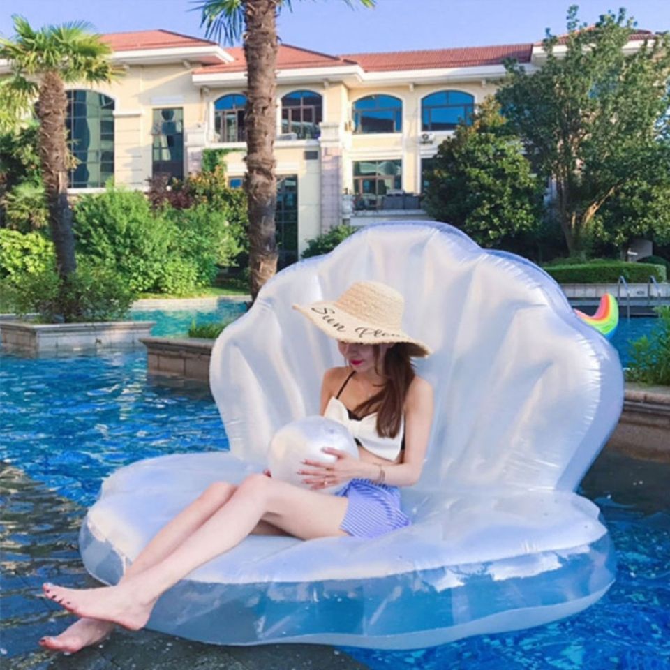 Swimming Equipment Inflatable Scallop Floating Bed Shell Floating Row ...