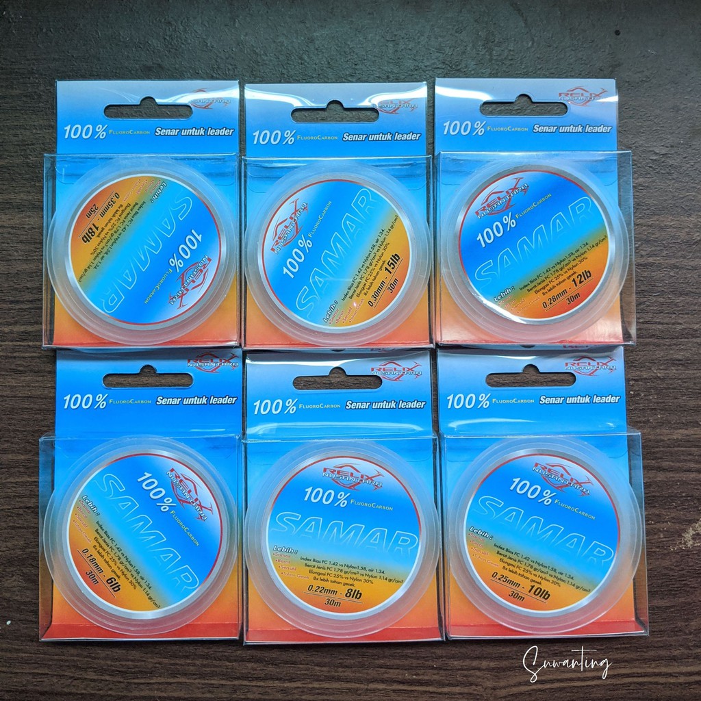 Leader Relix Nusantara Samar Strings 6lb 18lb 30lb 50lb Fluorocarbon ...
