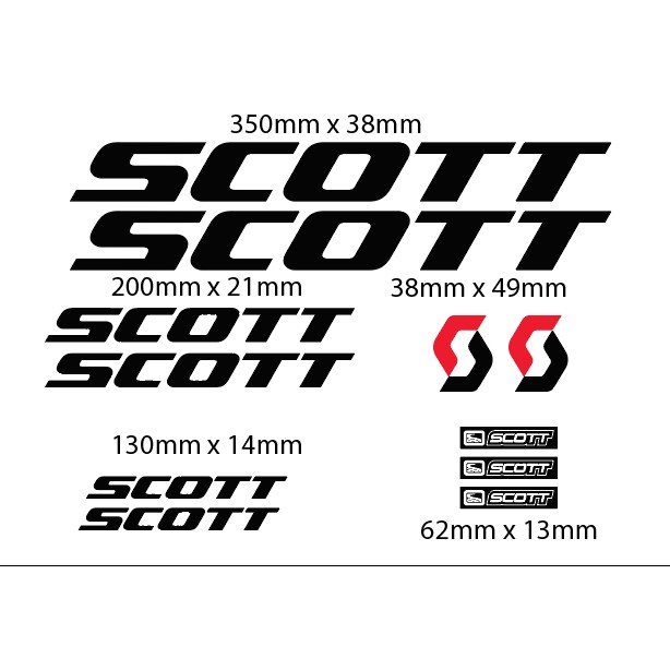 Scott bike clearance decals