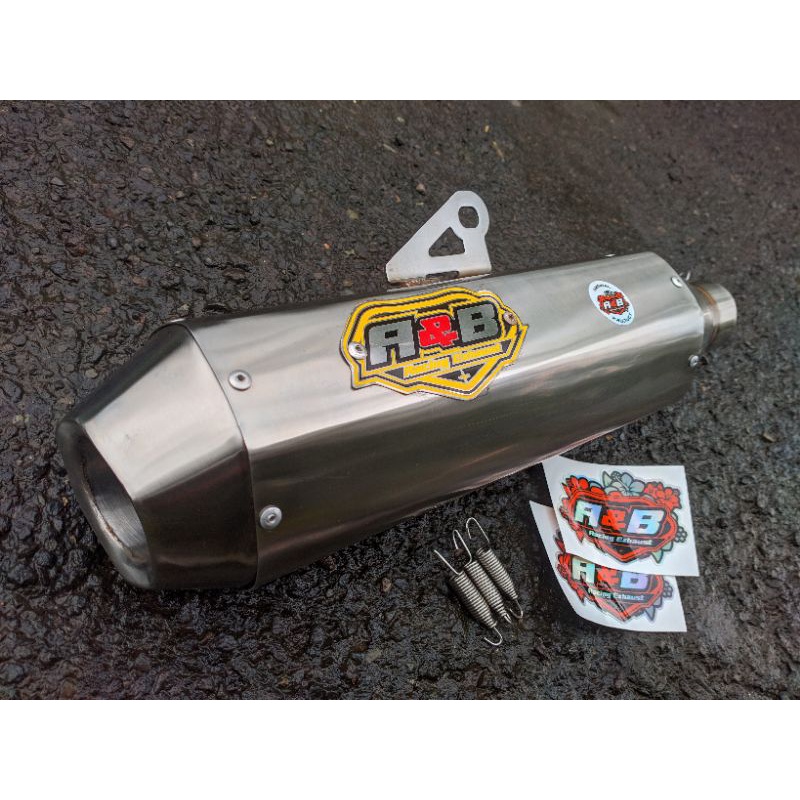 Original A&B Racing Exhaust hexagon capsule slasser for all types of ...