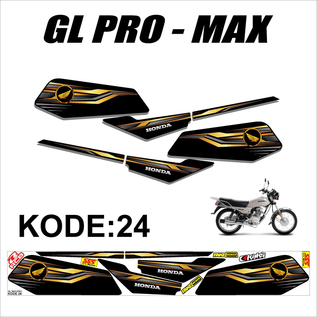 GL PRO - GL MAX Elegant Graphic Motif Striping Sticker BDX 24 | Shopee ...